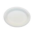 Green Wave International TW-POO-012 PEC White 10 x 12.5 in. Bagasse Evolution Oval Plate - Case of 500 TW-POO-012  (PEC)